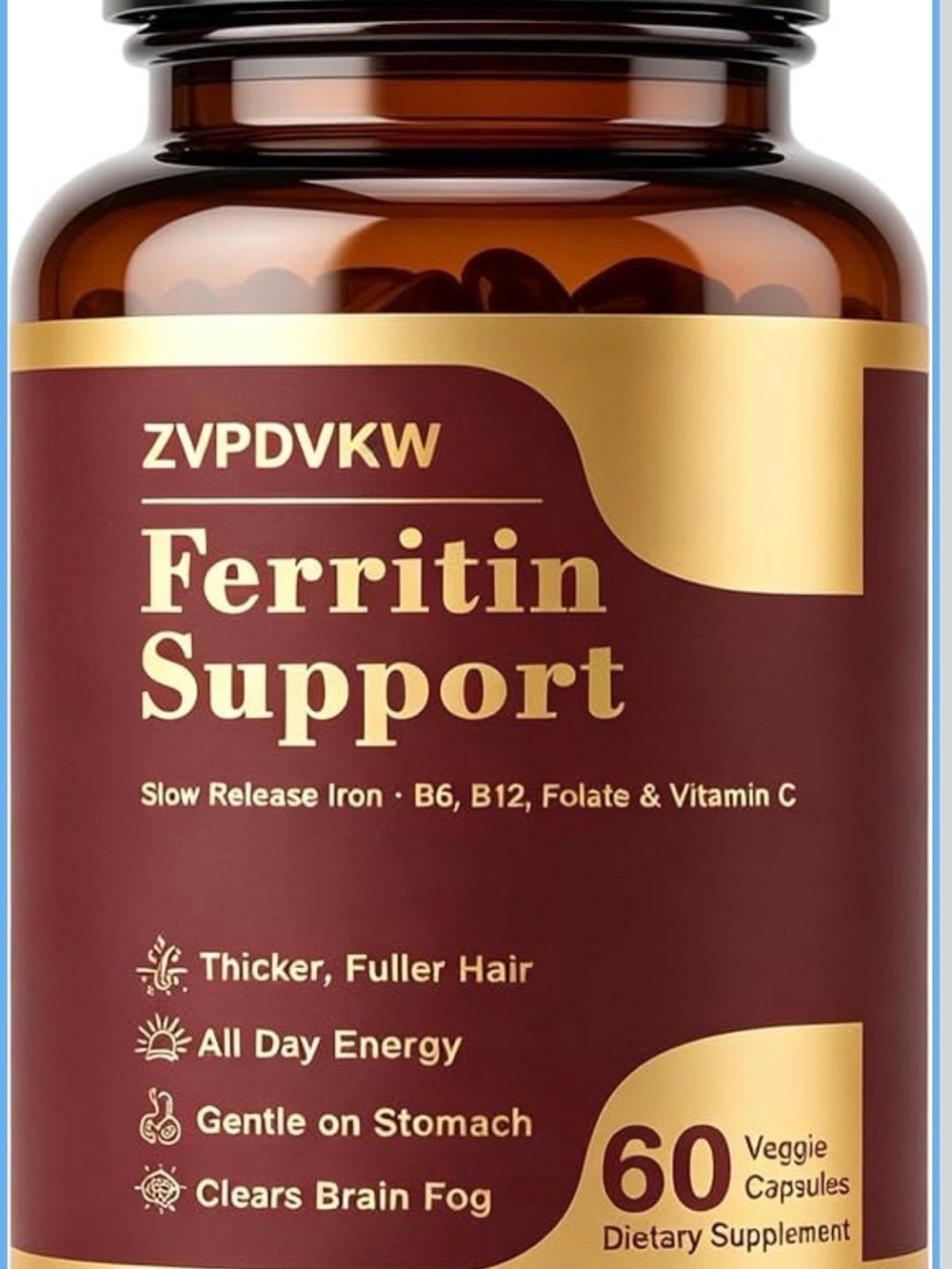 Ferritin Support Supplement - Brown & Gold